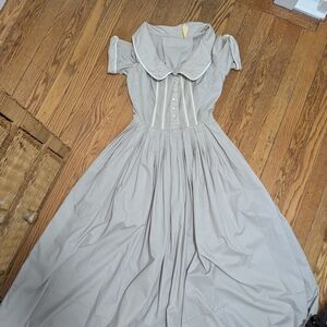 Saks Fifth Avenue Light Taupe Classic Dress